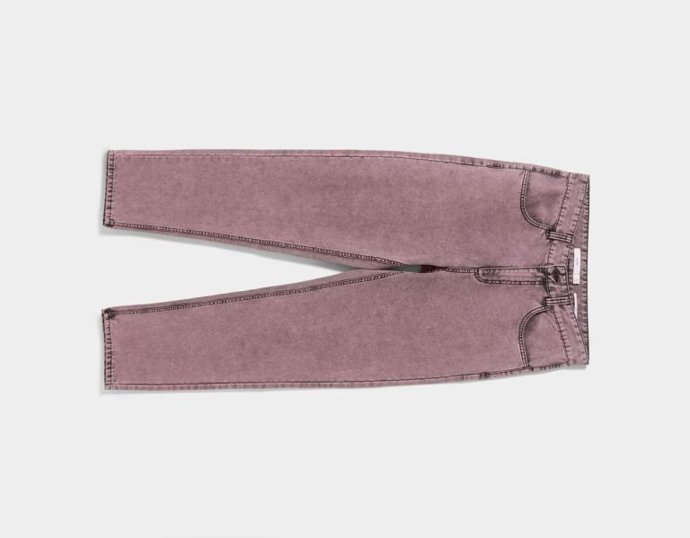 Pink Men's Bershka Faded Canvas Jeans | 5h1ZOhKNSNH