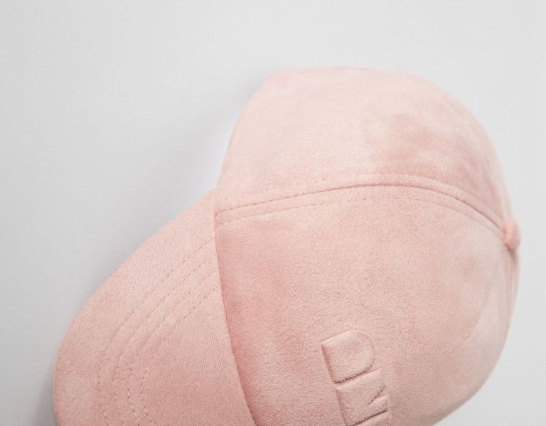 Pink Men's Bershka Faux Suede Caps | pZY18HJrigp