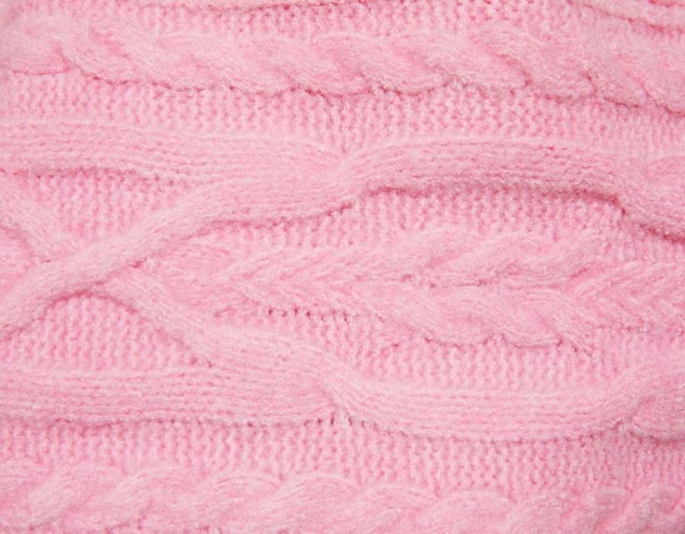 Pink Women's Bershka Cable-knit Cut Out Sweater Knitwear | aJxeoLiKgQv