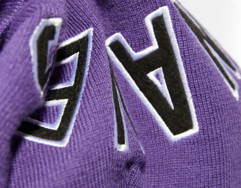 Purple Men's Bershka College Beanie With Lettering Caps | nIhGzkGmCrW