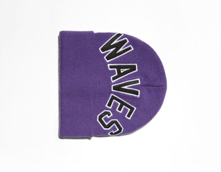 Purple Men's Bershka College Beanie With Lettering Caps | nIhGzkGmCrW