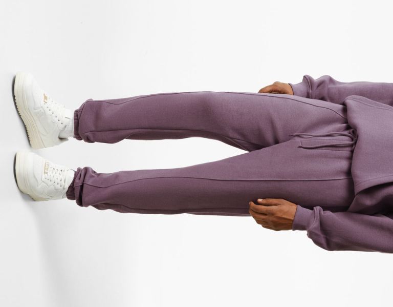 Purple Men's Bershka Plush Sweat Pants | BDpvmI3nbQw