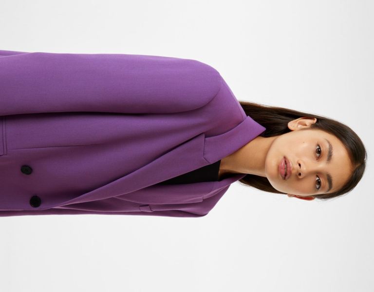 Purple Women's Bershka Blazer And Pants Set Suits | yNKcwFn7LHw