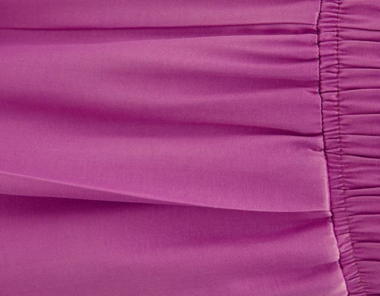 Purple Women's Bershka Wide-leg Satin With An Elastic Waistband Pants | tOFZeTYXCOZ