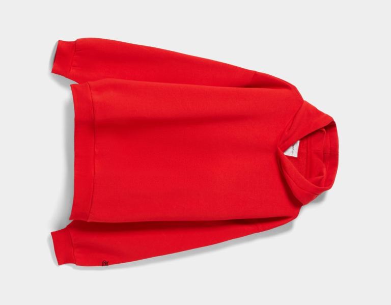 Red Men's Bershka Boxy-fit Hoodie | gTv9uAtdu38