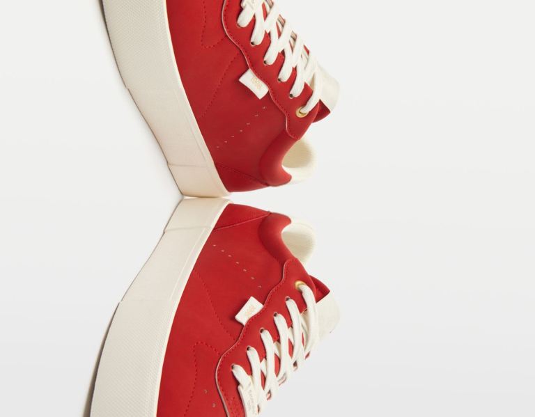 Red Men's Bershka Contrasting Trainers | niWhrZj9fYA