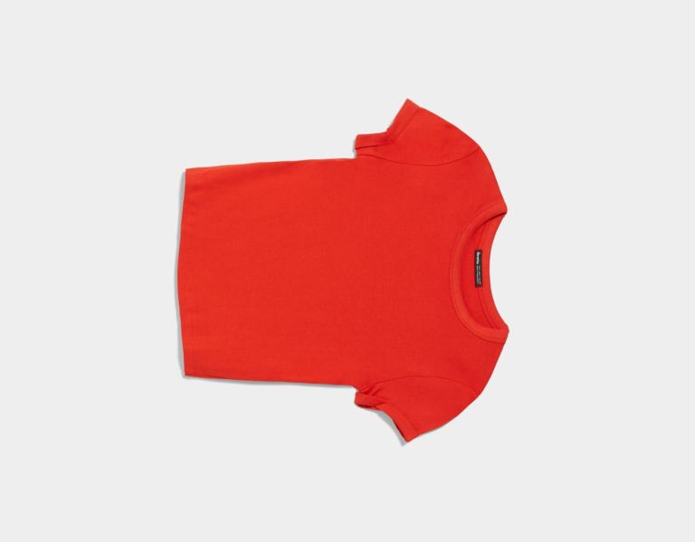 Red Women's Bershka Fitted Short Sleeve T Shirts | I4I8JfRaBND