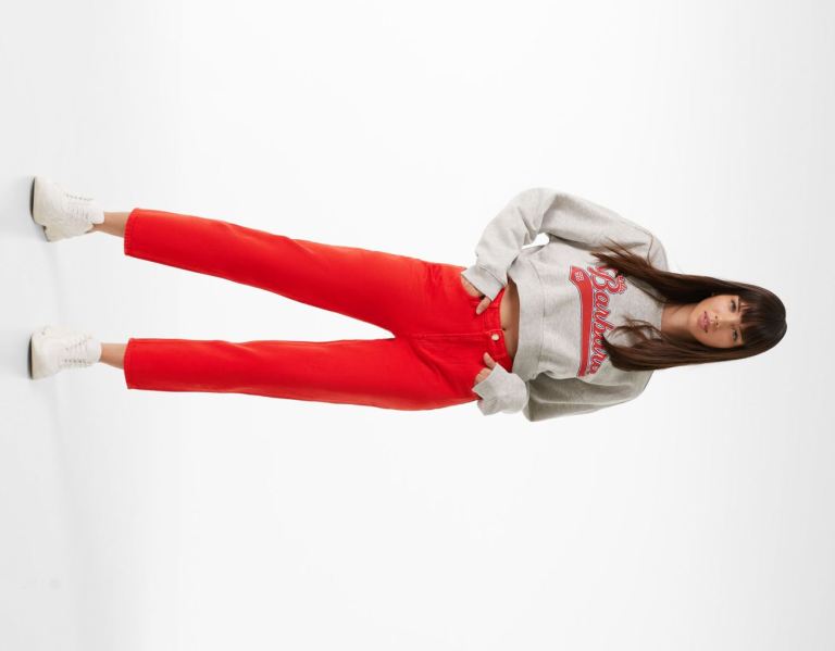 Red Women\'s Bershka Mom Jeans | P2BDT5wr58u