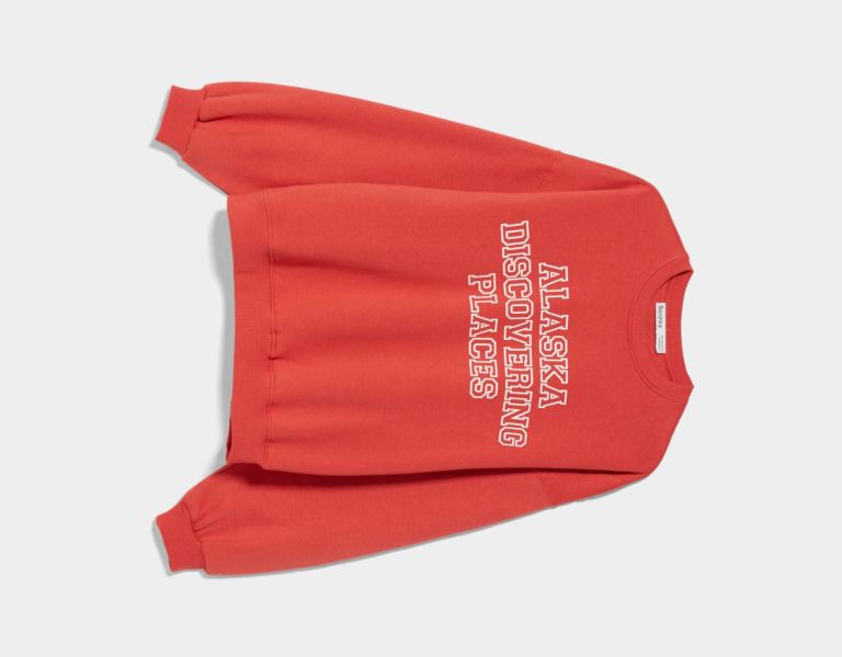 Red Women's Bershka Oversize Printed Sweatshirts | A0mexKwQJch