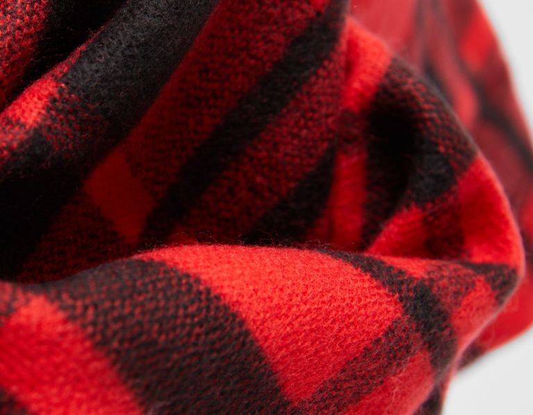 Red Women's Bershka Plaid Scarves | Hsz4vh6WbiJ