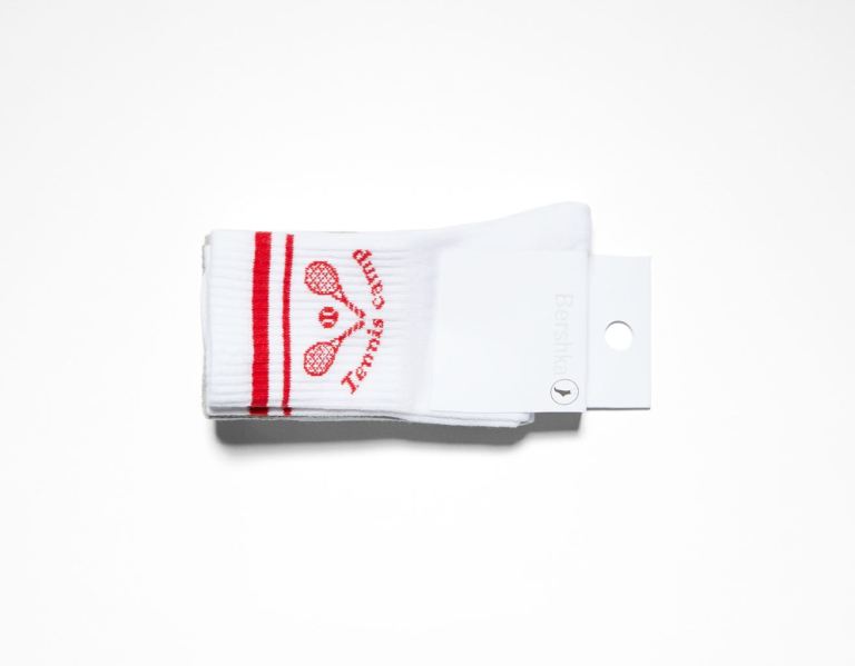 Red Women's Bershka Wide Socks | tpbPEfAI9Ob