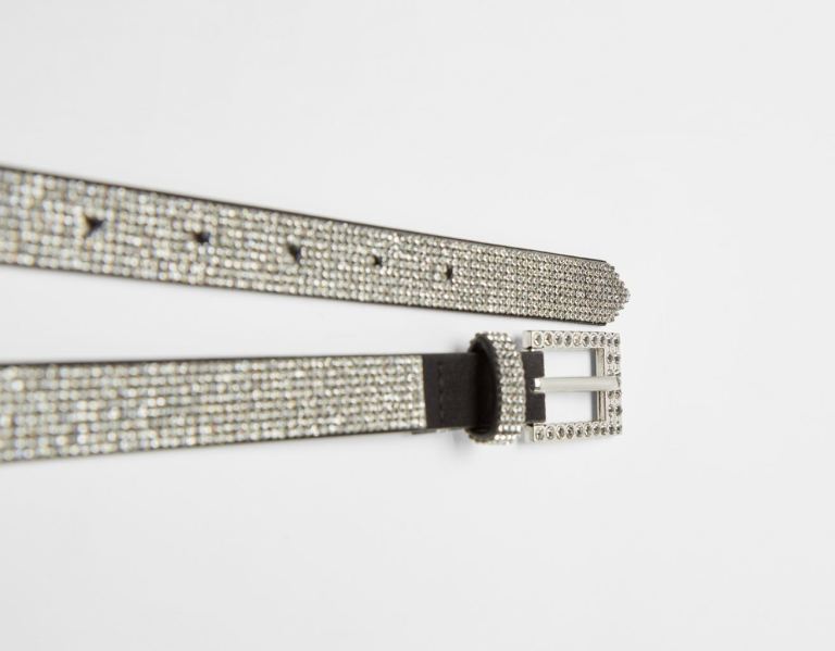 Silver Women's Bershka Diamanté Belts | gMZi0jmbQUG