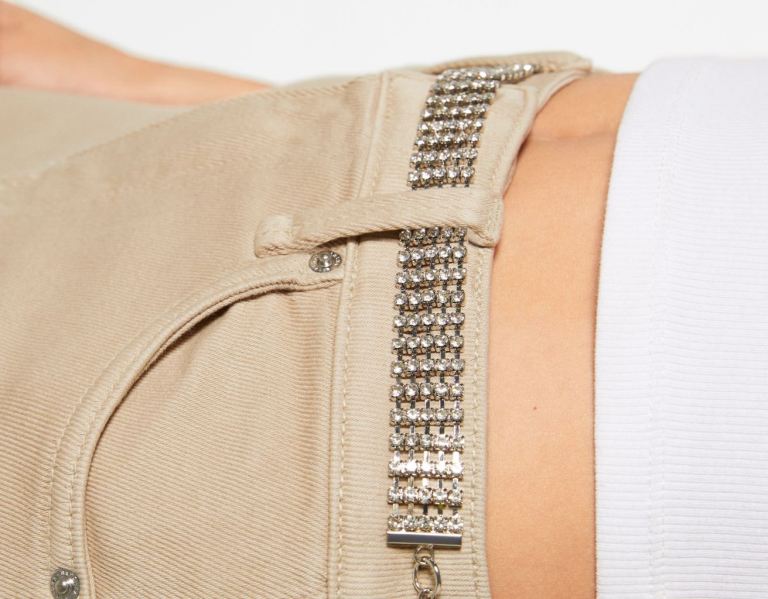 Silver Women's Bershka Mesh Embellished With Rhinestones Belts | y1cNSXygnZR