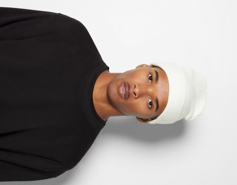 White Men's Bershka Basic Beanie Caps | 5wYPvSUOe1l