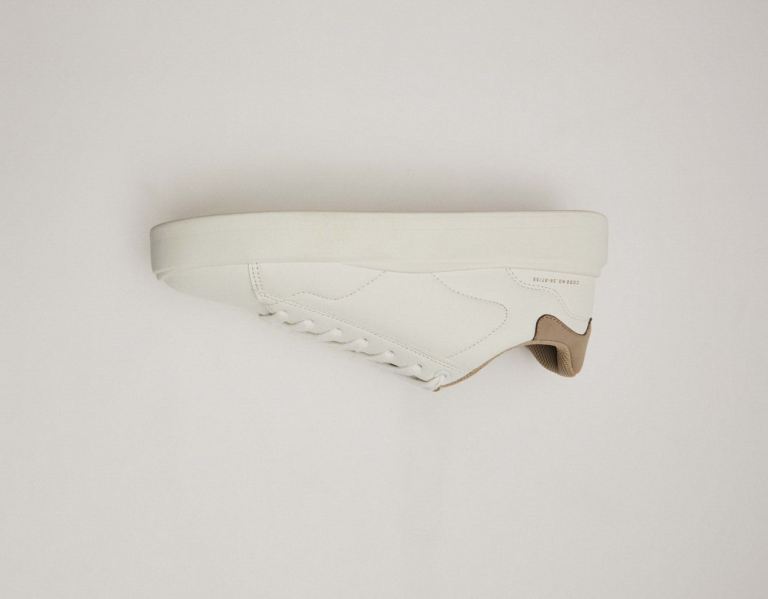 White Men's Bershka Contrasting Trainers | ArRVPaV4V7H