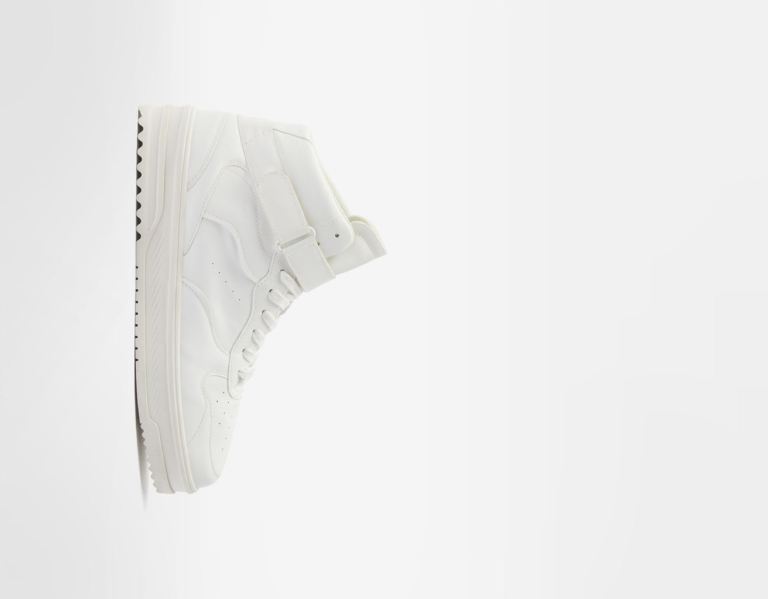 White Men's Bershka High-top Ankle Boots | 5SxtANVoWtM