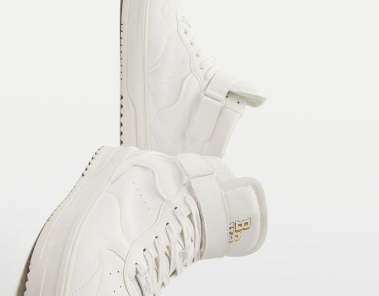 White Men's Bershka High-top Trainers | dRwtOmM2VvM