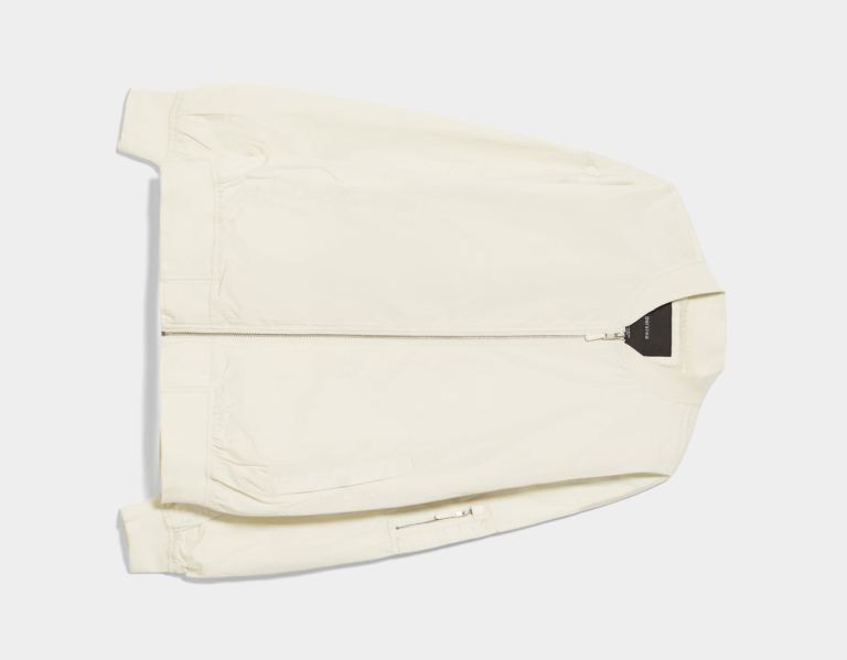 White Men's Bershka Lightweight Nylon-effect Bomber Jackets | XEeIV2kWygo