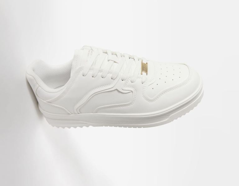 White Men's Bershka Multi-layered Trainers | OS0hDxNFjIi