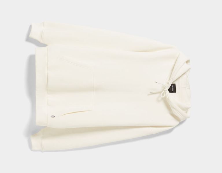 White Men's Bershka Oversize Hoodie | BTJFbHK0Unn