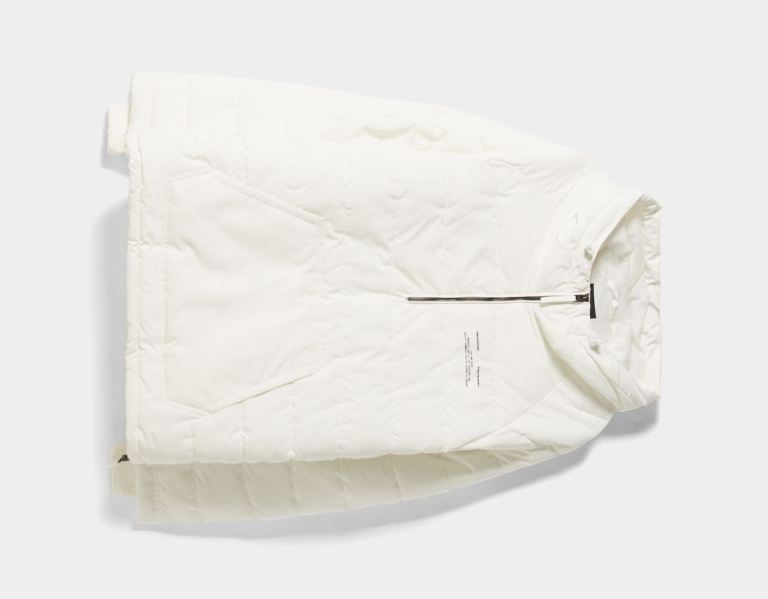 White Men's Bershka Puffer With Pouch Pocket Jackets | 8wsqdlroQ6I