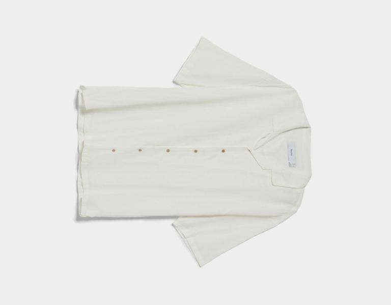 White Men's Bershka Relaxed Fit Short Sleeve Shirts | wlvpVzOx3Od