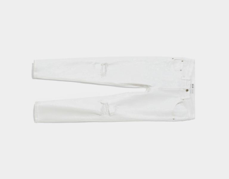 White Men's Bershka Super Skinny Ripped Jeans | Ou27ZtzCpye