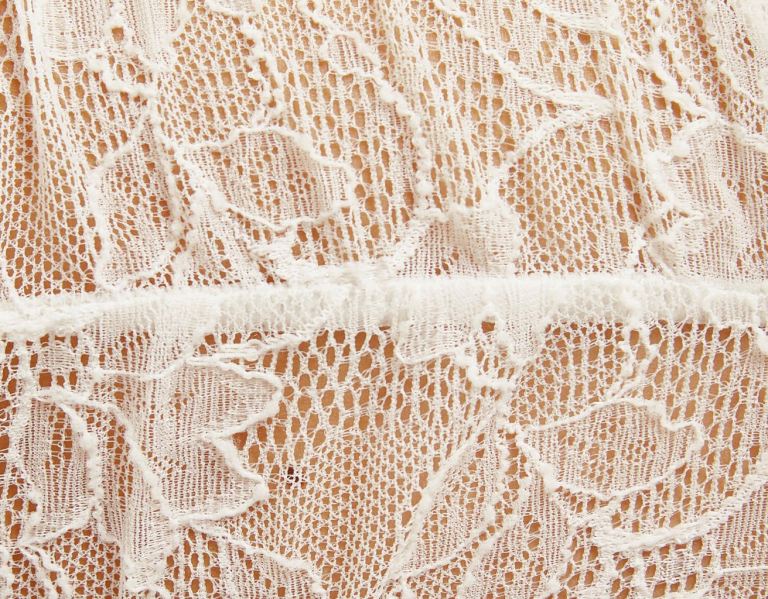 White Women's Bershka Gathered Blonde Lace Tops | FwafdB94FxN