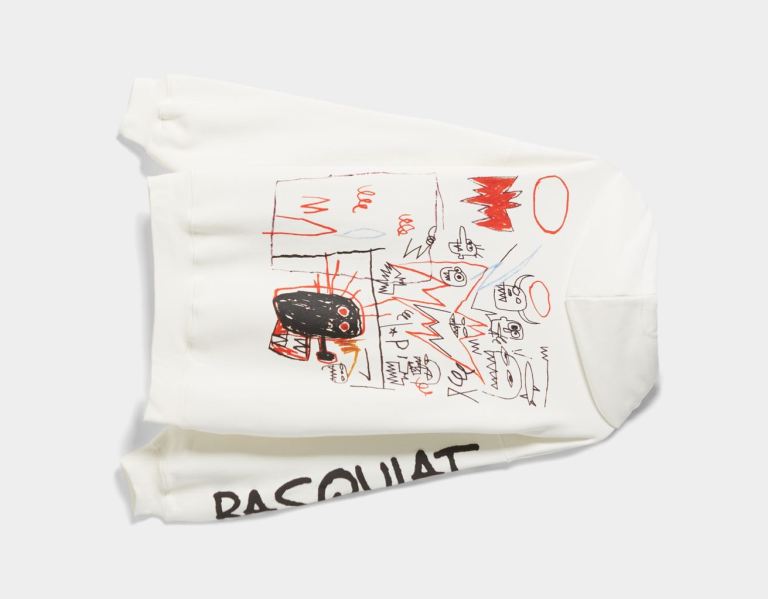 White Women's Bershka Jean-michel Basquiat Print Hoodie | IiQw2rBa6mN