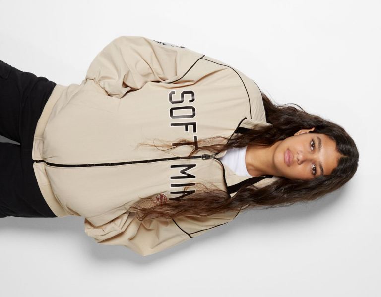 White Women\'s Bershka Oversize Printed Bomber Jackets | w3qLzvZDAaV