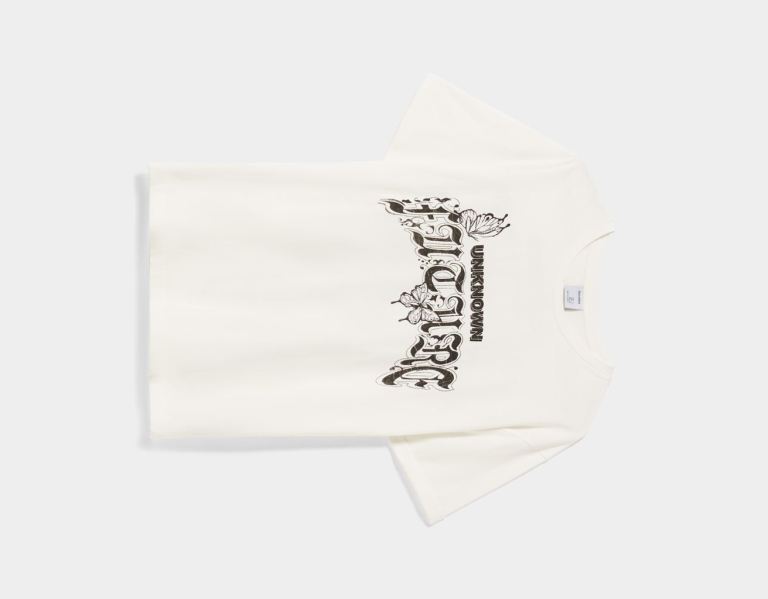 White Women's Bershka Short Sleeve With Print T Shirts | ydp0ccwSotH