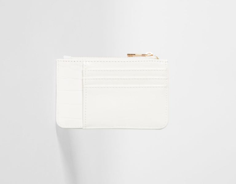 White Women's Bershka Textured Card Holder Bags | sGq5hpV3qHk